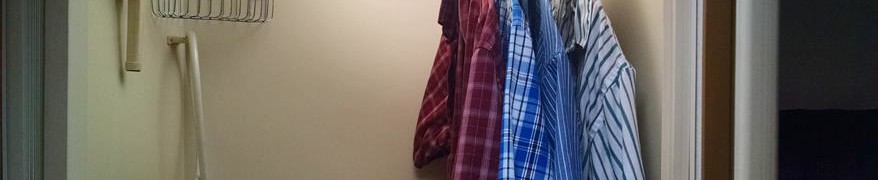 Add cloths hanger bar to use shower as closet